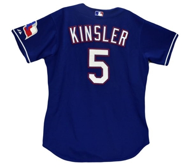 2006 Ian Kinsler Rookie  Game-Worn Rangers Alternate Jersey  (Rangers LOA)